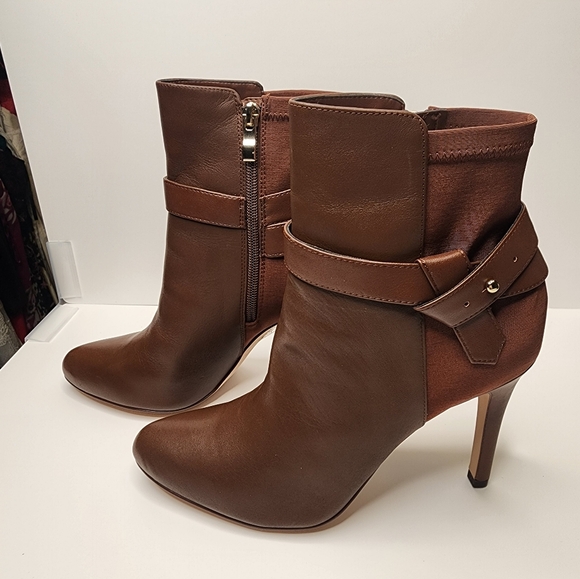 White House Black Market Tallon Whiskey Brown Leather  Boots - NWOB- Size 8.5 - Picture 2 of 5